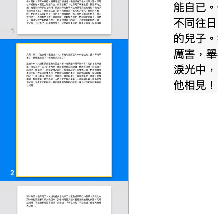 Pages 删除页面 怎么不能像 Keynote 一样单独删？ 因为他是章节