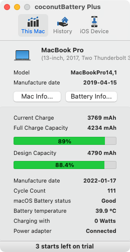 在 Mac 上查询 iPhone/iPad/Mac 电池健康度及设备资讯的实用工具