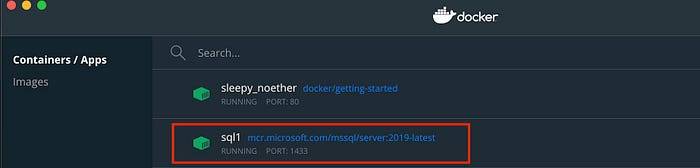 在Macbook上透过Docker运行MSSQL