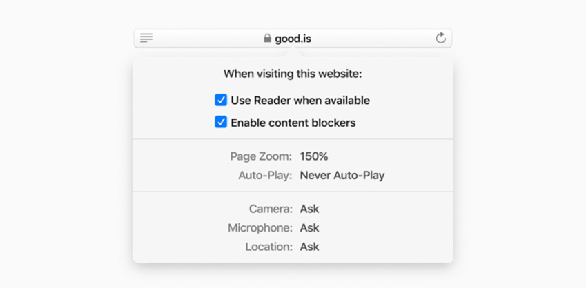 macOS High Sierra 浏览器 Safari 功能更强化