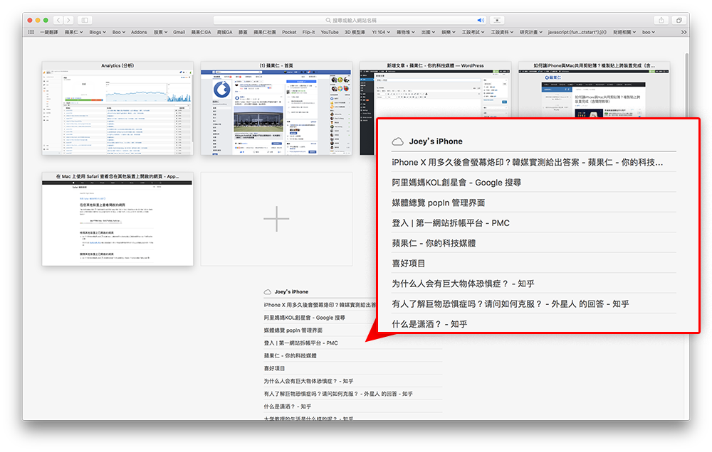 如何让 iPhone 和 Mac 共享 Safari 开启的网页？