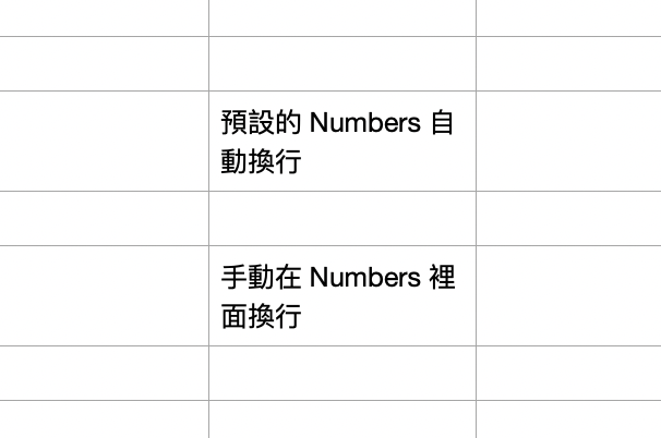 Numbers 教学：单元格换行、表格自动换行的技巧