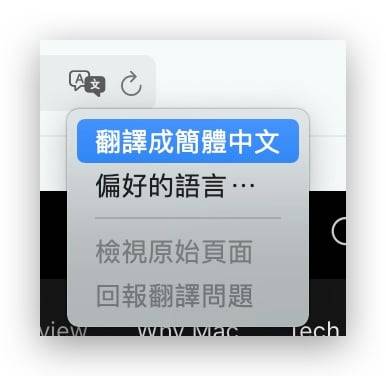 Mac Safari 翻译