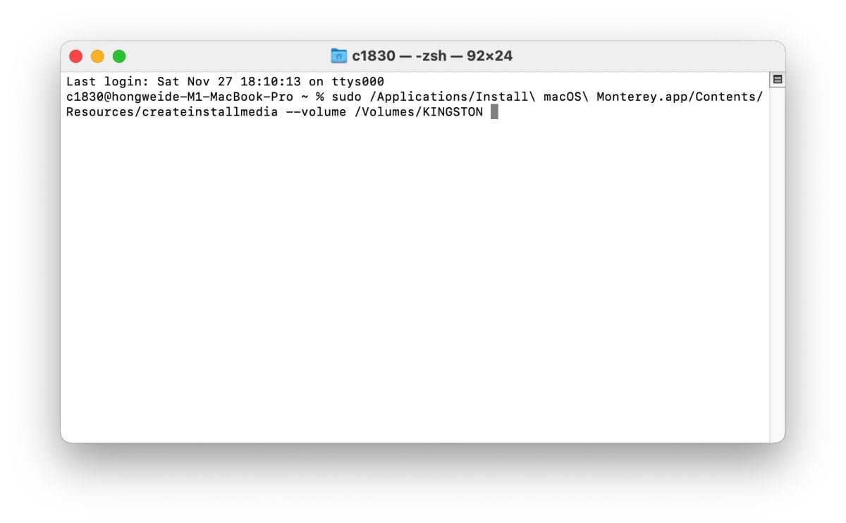macOS 12 Monterey 系统安装 USB 驱动器与重灌教学