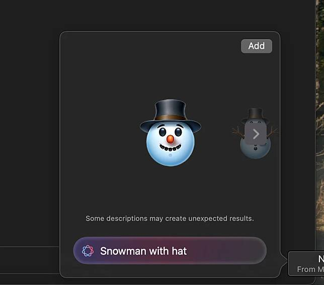 Genmoji 正式登陆 macOS Sequoia 15.3