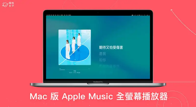 Mac Apple Music 全屏幕播放器可显示好看的专辑封面与动态歌词