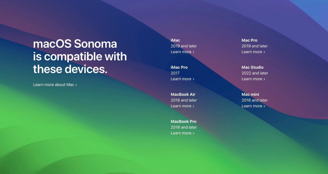 macOS 14 支持设备列表！ 有一款 Mac 系列整个不能升级 Sonoma 了