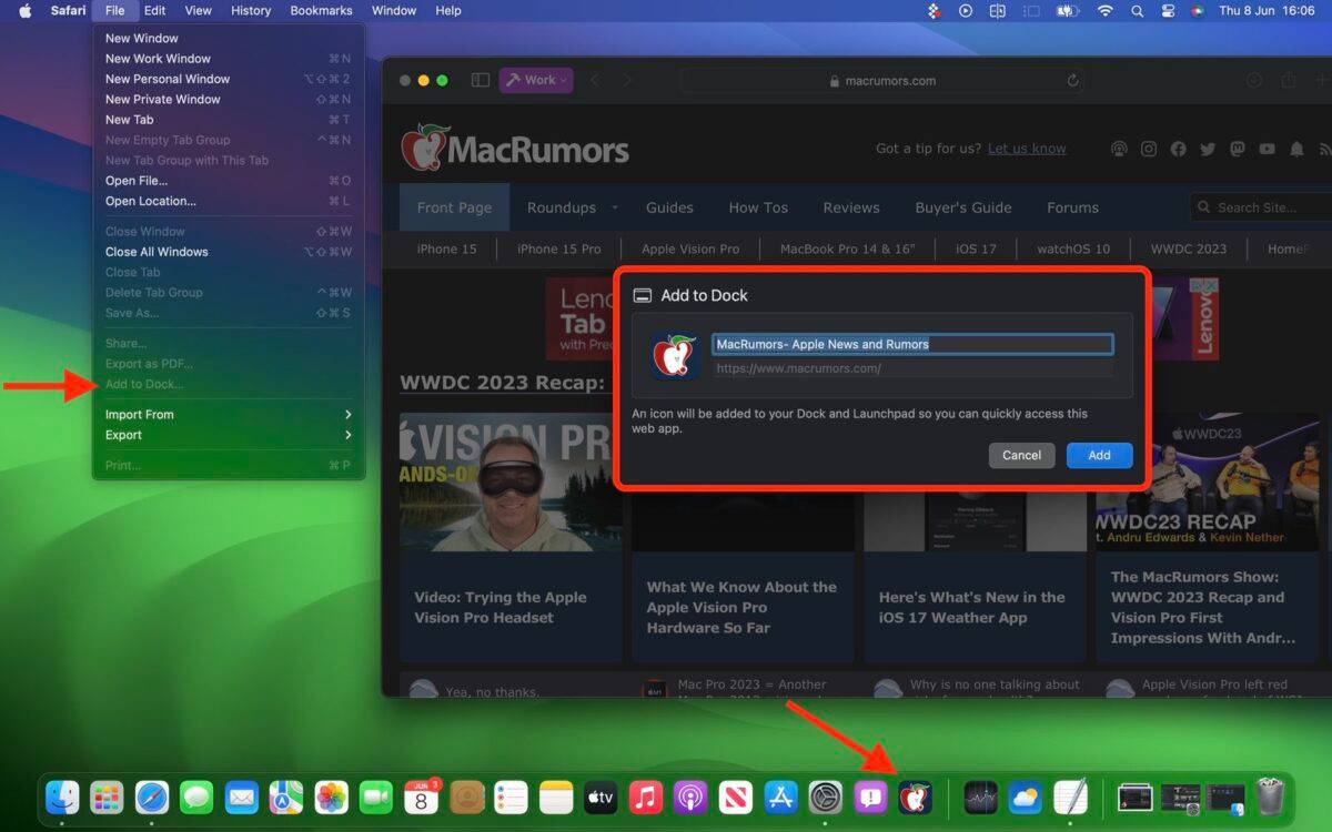 macOS Sonoma 全新网页 App 功能：把网页做成 App 使用更方便