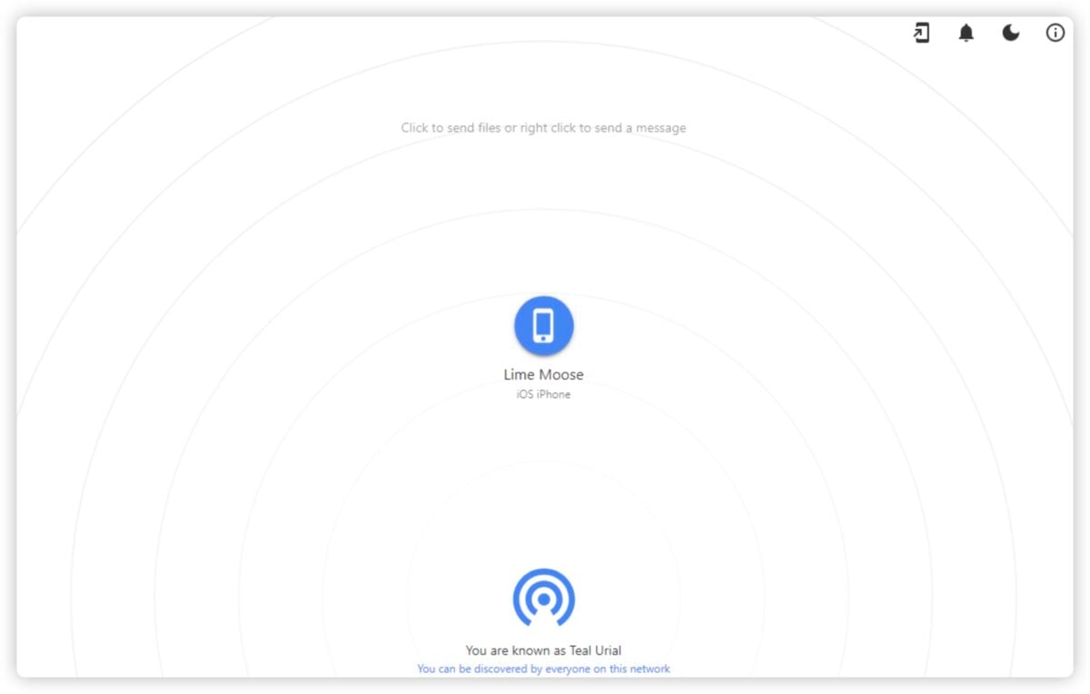 iPhone Windows PC Mac Android 互相传文件 SnapDrop