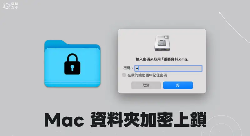 Mac 资料夹加密上锁教程，使用内建工具为重要文件档桉加密码保护