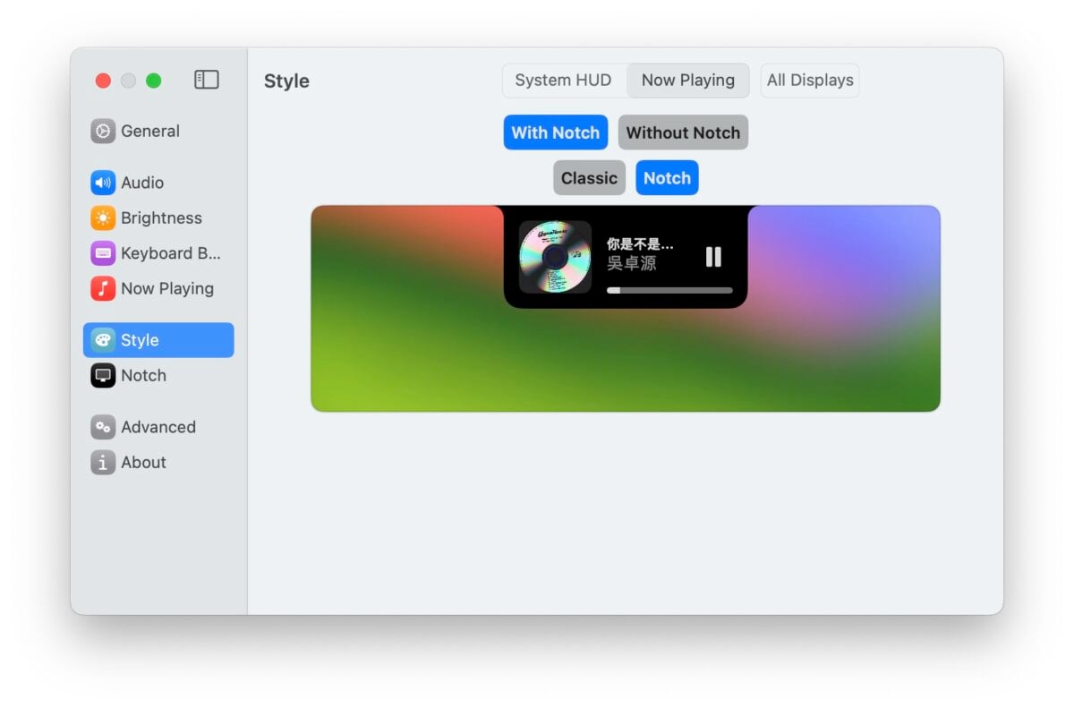 macOS Mac MacBook 刘海 动态岛 MediaMate