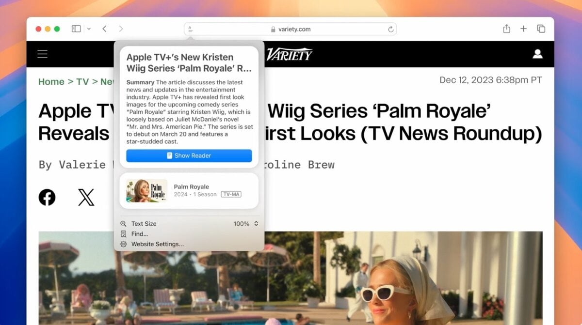 【WWDC 2024】macOS 15 命名 Sequoia、直接操控 iPhone、Safari 摘要网页重点