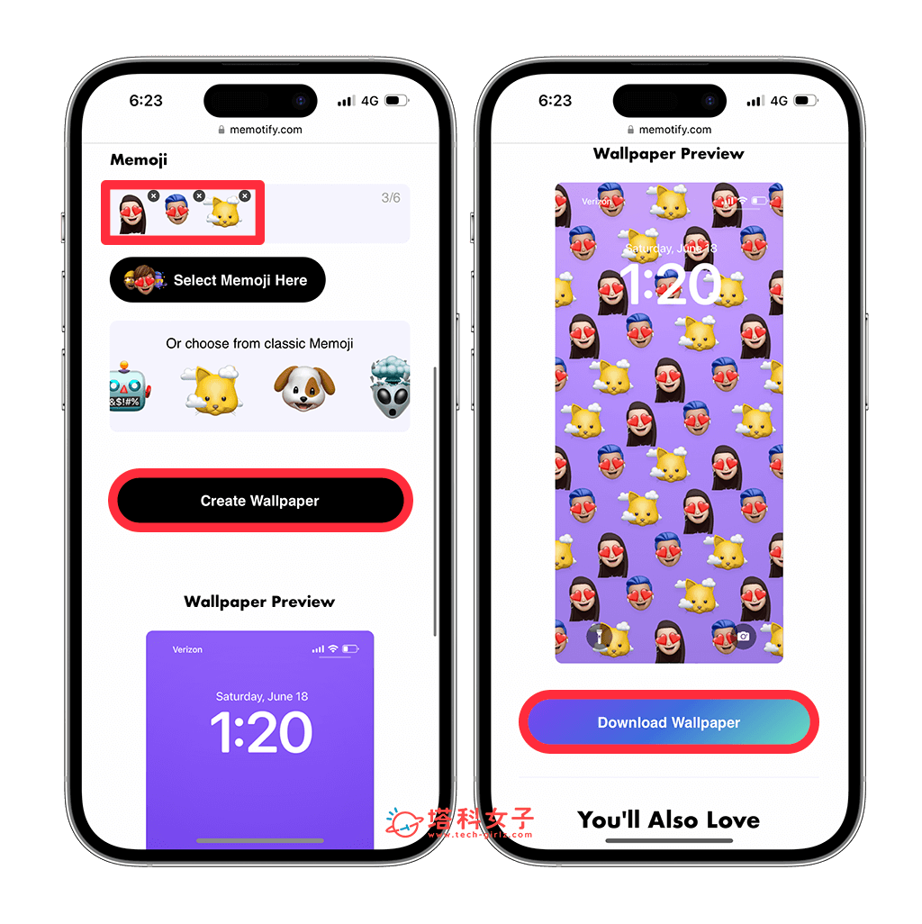 iPhone Memoji 壁纸製作教学，建立专属 Memoji 贴图壁纸