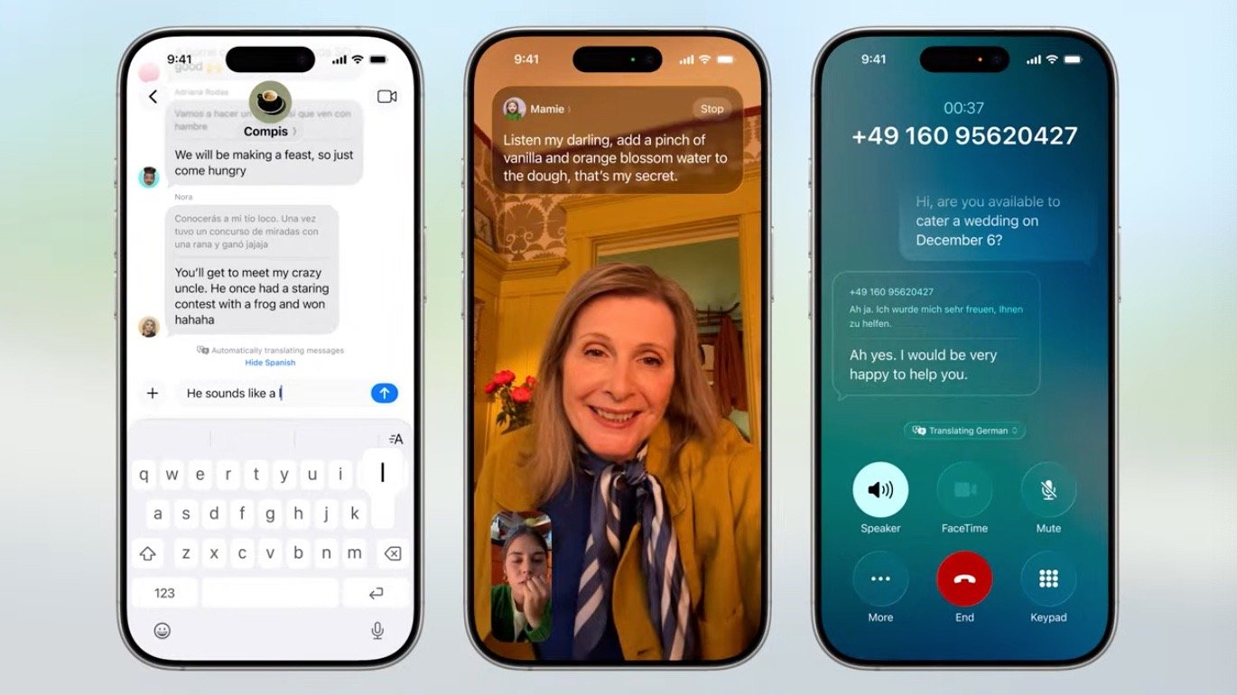 【WWDC 2025】苹果推出实时翻译功能！ 打电话、传讯息都能知道对方说什么！