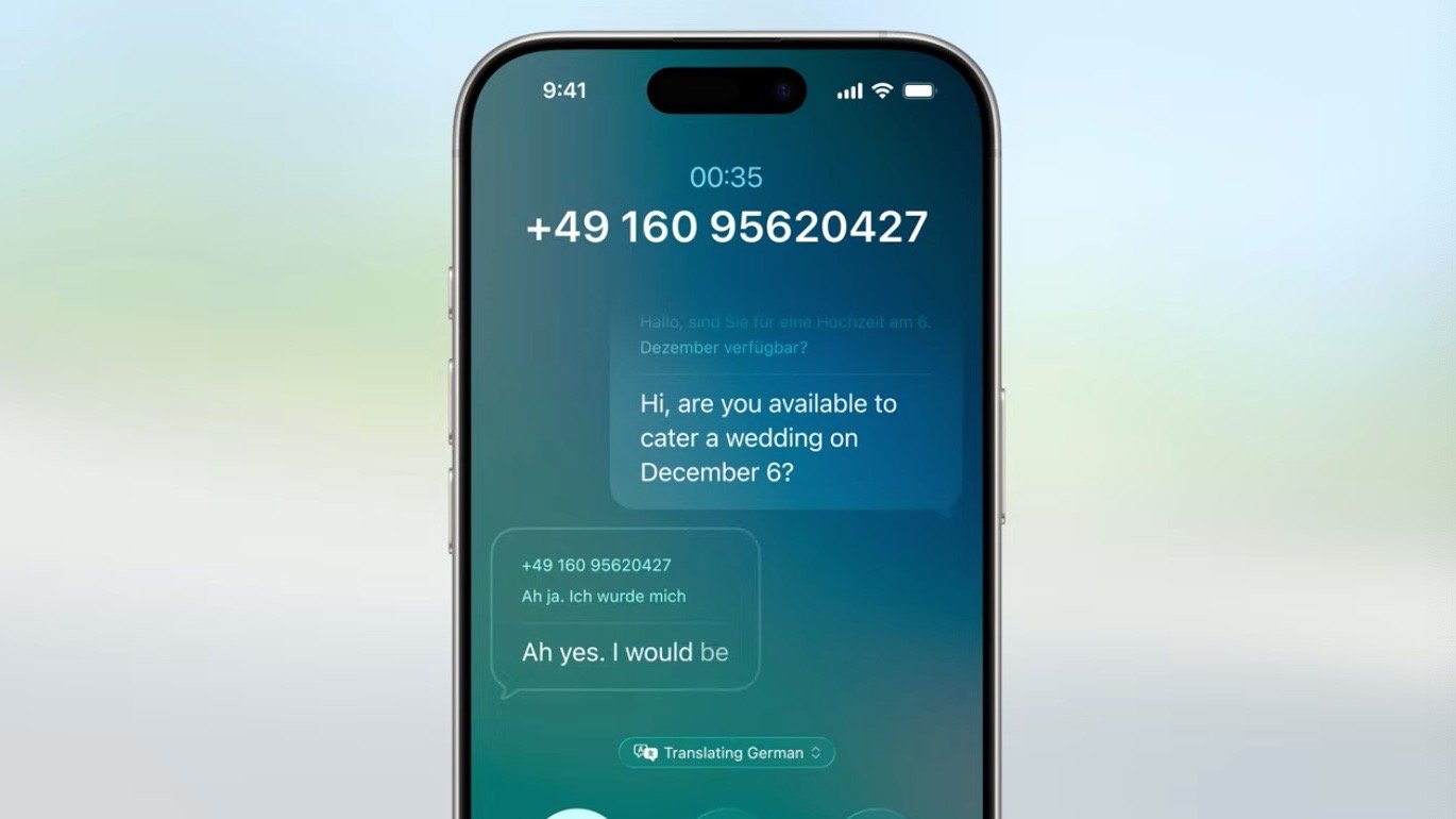【WWDC 2025】苹果推出实时翻译功能！ 打电话、传讯息都能知道对方说什么！