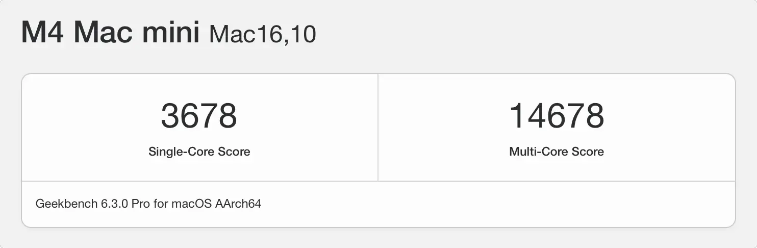 Geekbench M4