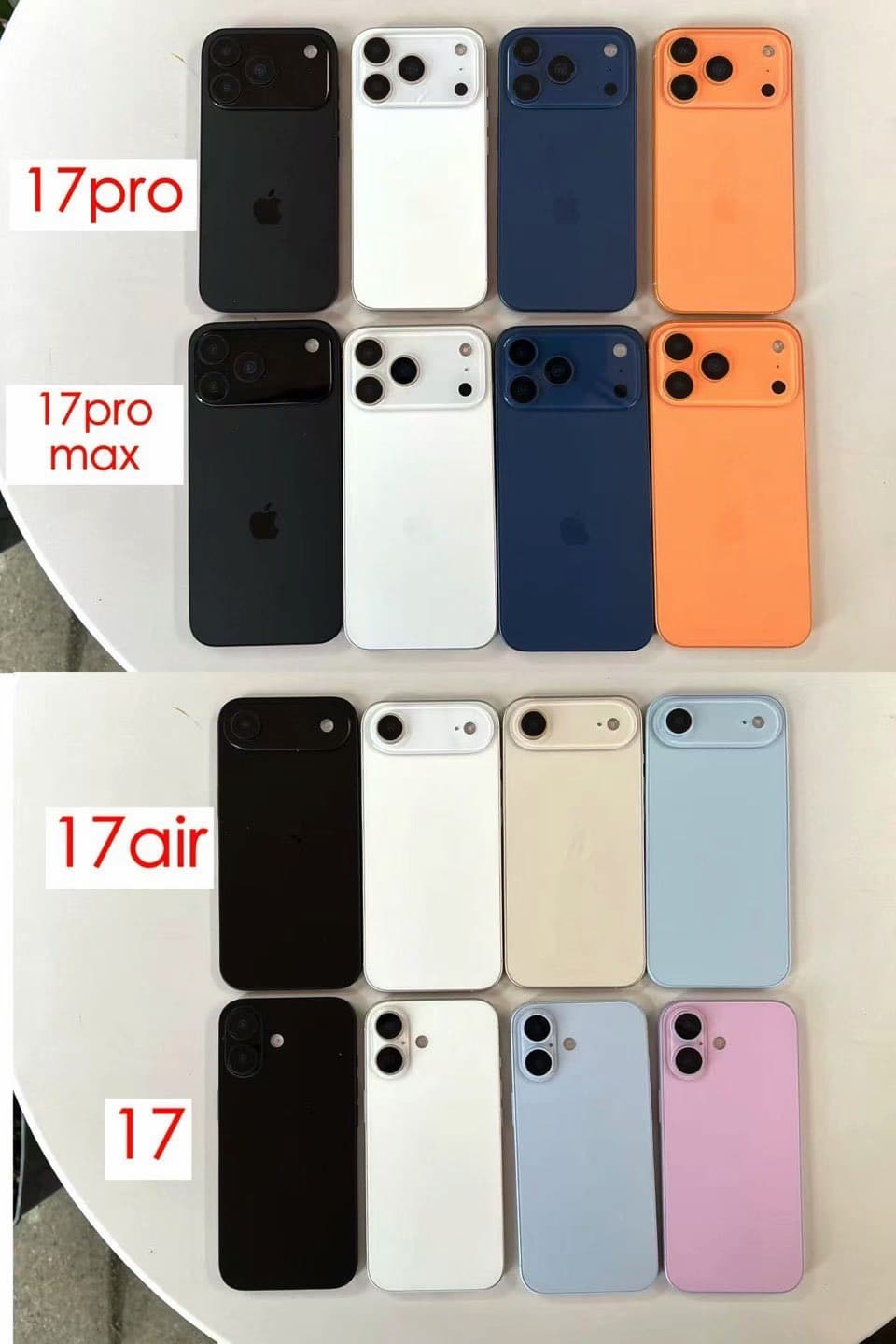 苹果iPhone 17新颜色全面曝光！ 爆料客揭全系列10款绝美实机新色 1