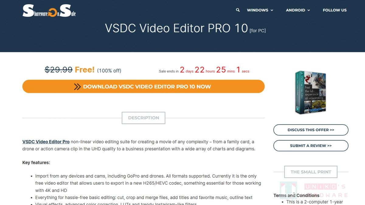 [限时免费] VSDC Video Editor PRO 10 视频剪辑软件