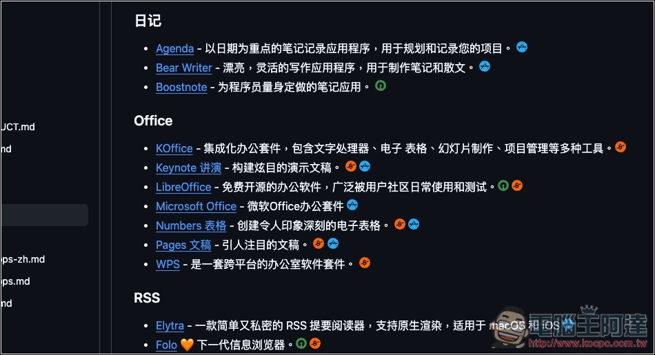 Awesome Mac 收集数百款好用的 Mac 软件、各种类型都有 - 麦克哥