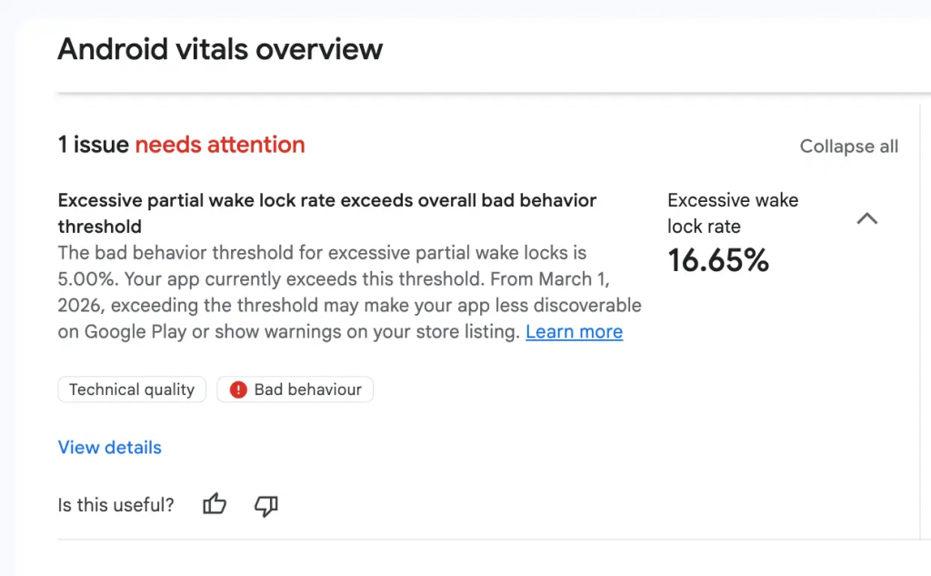 Google 对持续耗电 App 推出「红牌」警告