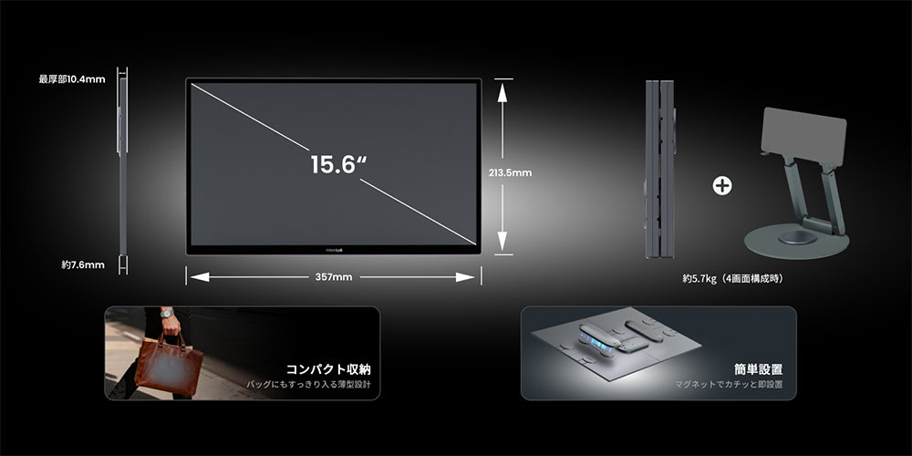 磁吸拼图屏幕真实现！ WiseeLAB 推出磁吸式五画面神器 - 麦克哥