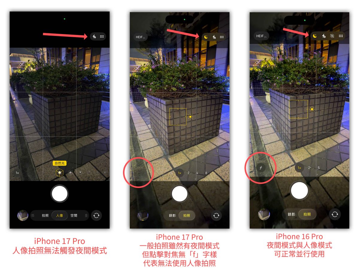 iPhone 夜间模式 人像模式 iPhone 17 Pro 夜间模式人像拍照